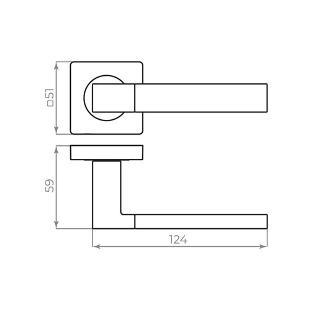 Ручка раздельная AJAX BASE JK SN-3 мат.никель /60711/