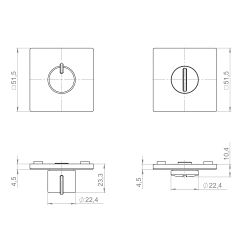 Ручка поворотная ARMADILLO BK6.K.YM BL-26 черный /62217/