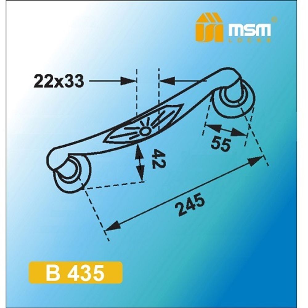 Ручка-скоба MSM B435 PB золото