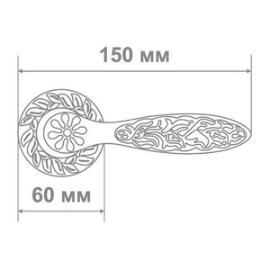 Ручка дверная Аделли 6825-65 MCF мат.кофе
