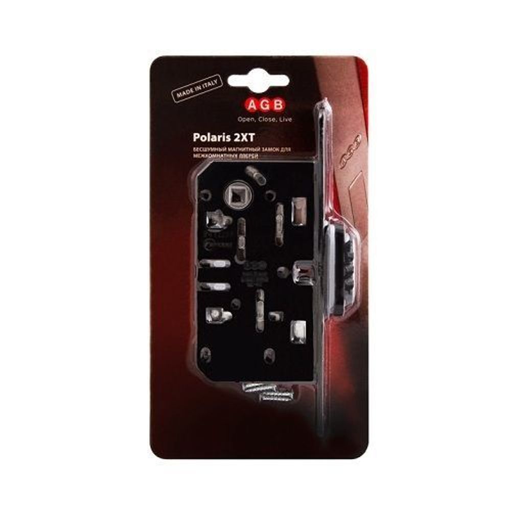 Замок межкомнатный под цилиндр AGB MEDIANA POLARIS B06103.50.93.567 (черный) /40297/