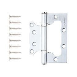 Петля дверная накладная APECS 100х75х2,5-B2 Steel CRS сатин.хром (1шт)