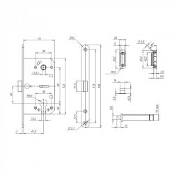 Замок магнитный PUNTO ML85-50 SSC сатин.хром /44829/