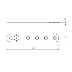 Подвеска мебельная КУНГУР 5.1а L-105 цинк (1 шт)