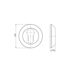 Накладка под цилиндр PUNTO ET ZR SN/CP-3 мат.никель/хром /41103/