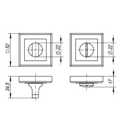 Ручка поворотная PUNTO BK6 QL SG/CP-4 мат.золото/хром /38403/