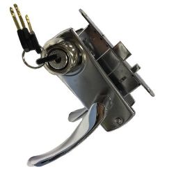 Замок врезной с ручками ЗВАД 1-10М Хром (Левый)