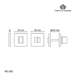Ручка поворотная PORTA DI PARMA WC.022.05 GR графит