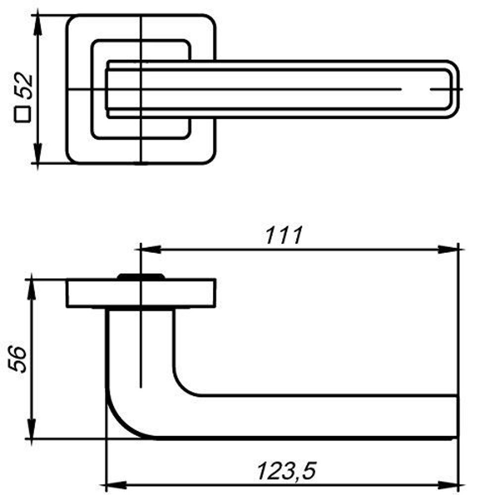 Ручка раздельная PUNTO NOVA QR SN/WH-19 мат.никель/белый /37519/