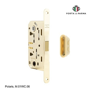 Замок врезной магнитный под фиксатор PORTA DI PARMA Polaris PVD золото