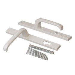 Нажимной гарнитур WDP 25/85 с возвратной ручкой, белый (RAL 9016)