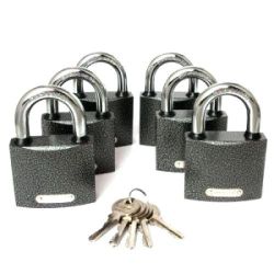 Замки навесные APECS PD-01-63 (6 замков + 5 кл.)