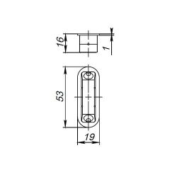 Ответная планка FUARO магнитная для M96 и M85 (цвет жёлтый) /42313/