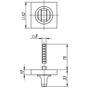 Ручка поворотная FUARO BKW8 KM CP хром /34897/