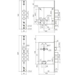 Комплект замков BORDER Grand /87316+87317/  /34909/