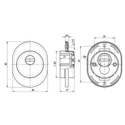 Броненакладка FUARO DEF 4825 eco CP хром /40127/