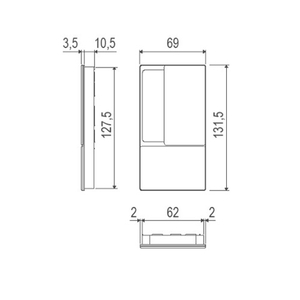 Ручка для раздвижных дверей AGB WAVE под WC B30002.02.32 (мат.хром) /44733/