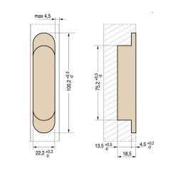 Петля скрытой установки регулируемая CEAM 1129 (100x22мм) COP матовый хром  (1 шт)