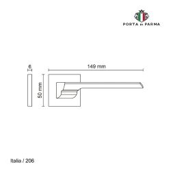 Ручка раздельная PORTA DI PARMA Italia BL черный