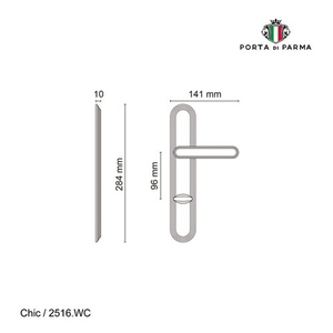 Ручка на планке PORTA DI PARMA Chic WC PVD золото