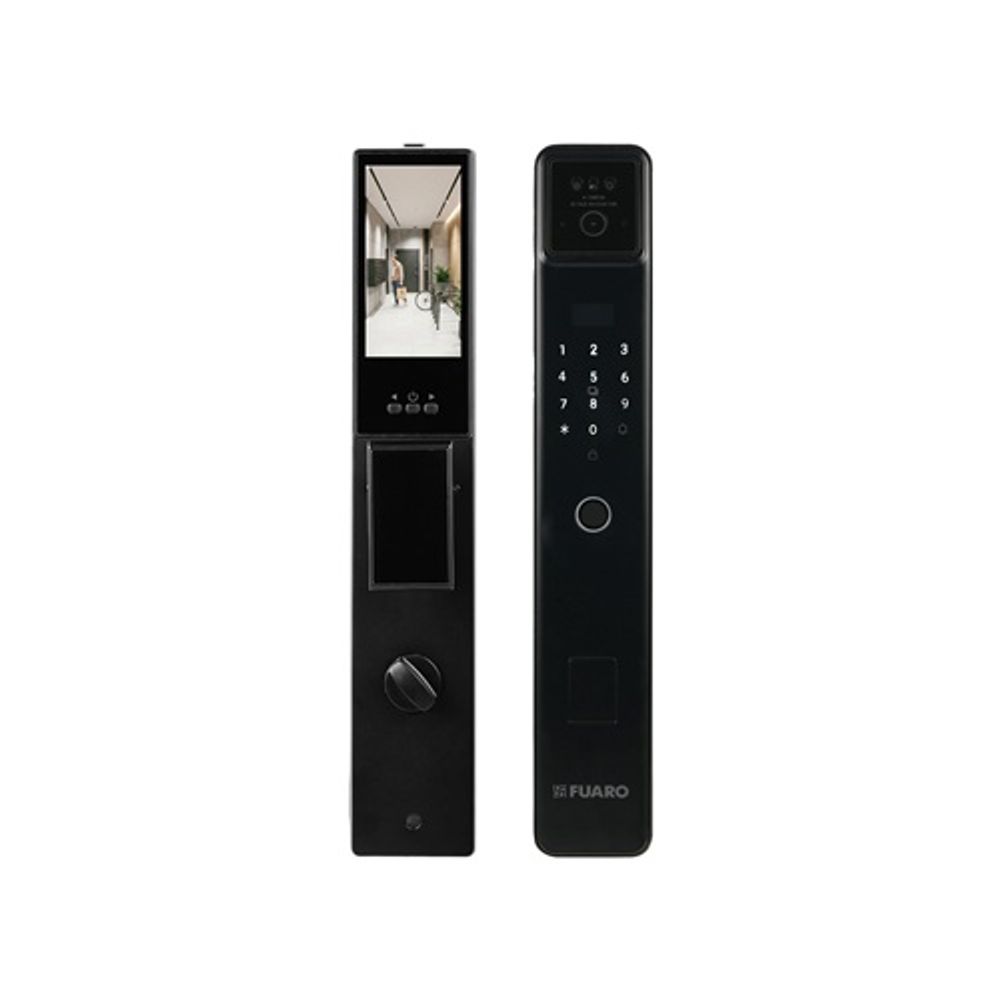 Ручки на планке электронные FUARO для врезного замка SLA-02.60.85 auto TUYA Wi-Fi черный /63229/