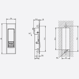 Замок мебельный 7085