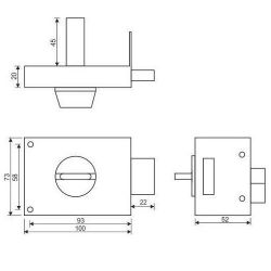 Замок накладной ГЛАЗОВ ЗН1-1
