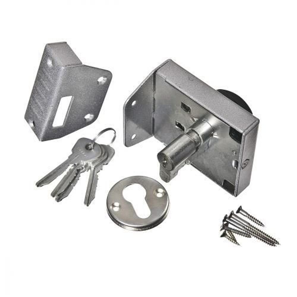 Замок накладной ЗЕНИТ ЗН1-2 серебро /35427/