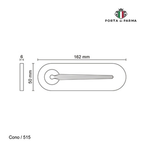 Ручка на планке PORTA DI PARMA Cono GR графит
