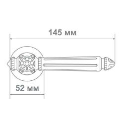 Ручка Медио LJ- 417 MABM матовая бронза