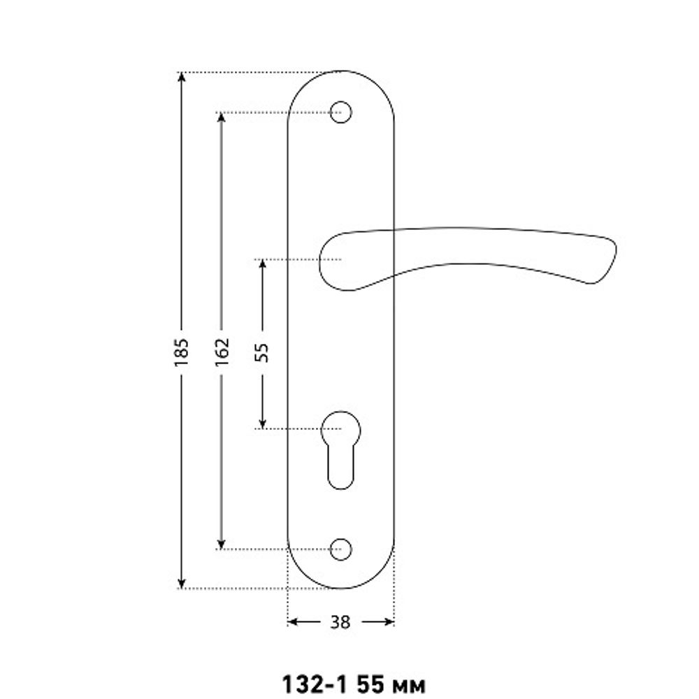 Комплект ручек АЛЛЮР 132-1 55 мм AB ст.бронза