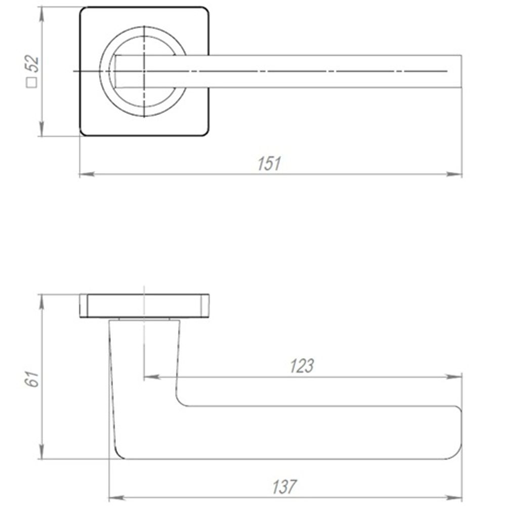 Ручка раздельная AJAX TESTA JK BL-24 черный /62337/