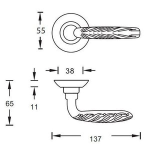 Ручка дверная ARCHIE S010 167II