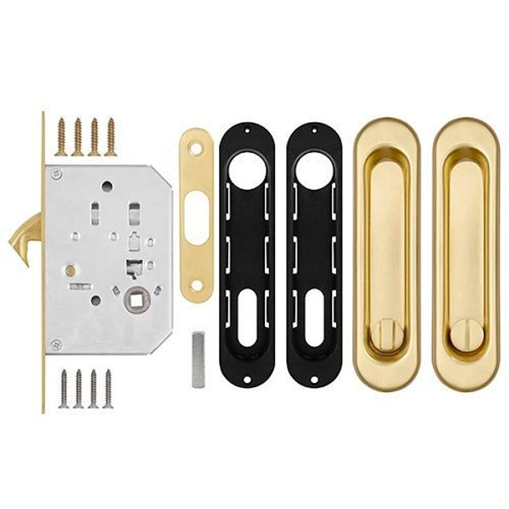 Комплект с ручками для раздвижных дверей PUNTO Soft LINE SL-011 SG