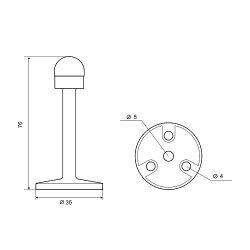 Упор дверной PALLADIUM 06 H-03 CP хром