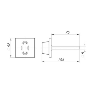 Ручка поворотная ARMADILLO BKW8/USS BPVD-77 Вороненый никель /43257/