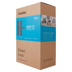 Замок врезной электронный с ручкой KAADAS S500 с отпечатком пальца, черный /47417/