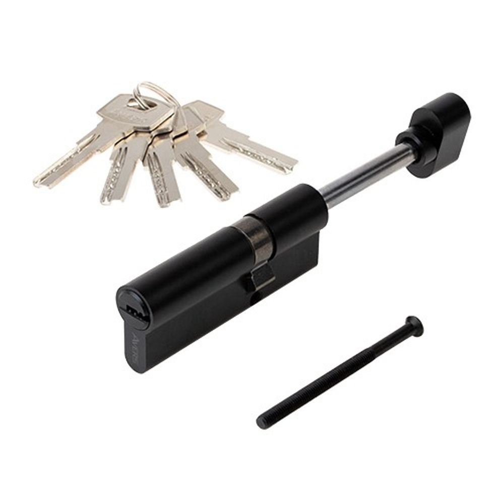 Цилиндровый механизм со штоком AVERS ZM-80 (30S/50)-S/65-C11 BLM черный 5 кл.