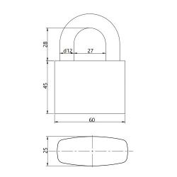 Замок навесной APECS Premier PDS-XS-60