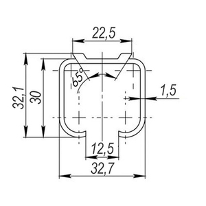 Верхняя направляющая PUNTO Soft LINE 45/55/1,5/3000 track (3 м) /46675/