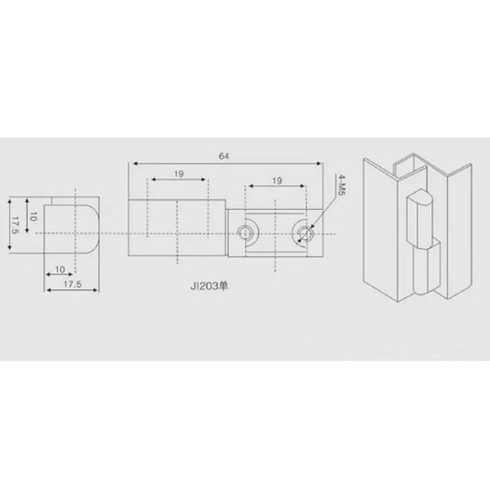 Петля CL 203-1 хром