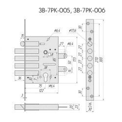 Корпус замка КРИТ-М ЗВ-7РК-005 Лб золото