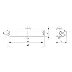Доводчик дверной AJAX TDR-60 AL 15-60кг (алюминий) /47555/