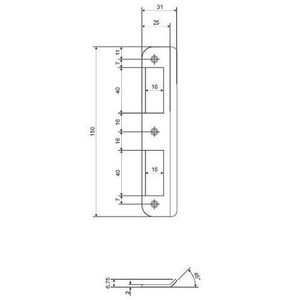 Ответная планка APECS BP-1425 G золото