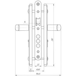 Замок врезной сувальдный Avers ЗВ9-4-1-4 (серебро)