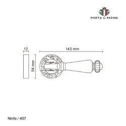 Ручка раздельная PORTA DI PARMA Ninfa PVD золото