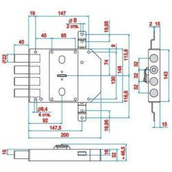 Замок накладной ЭЛЬБОР 1.09.56.МА Сапфир