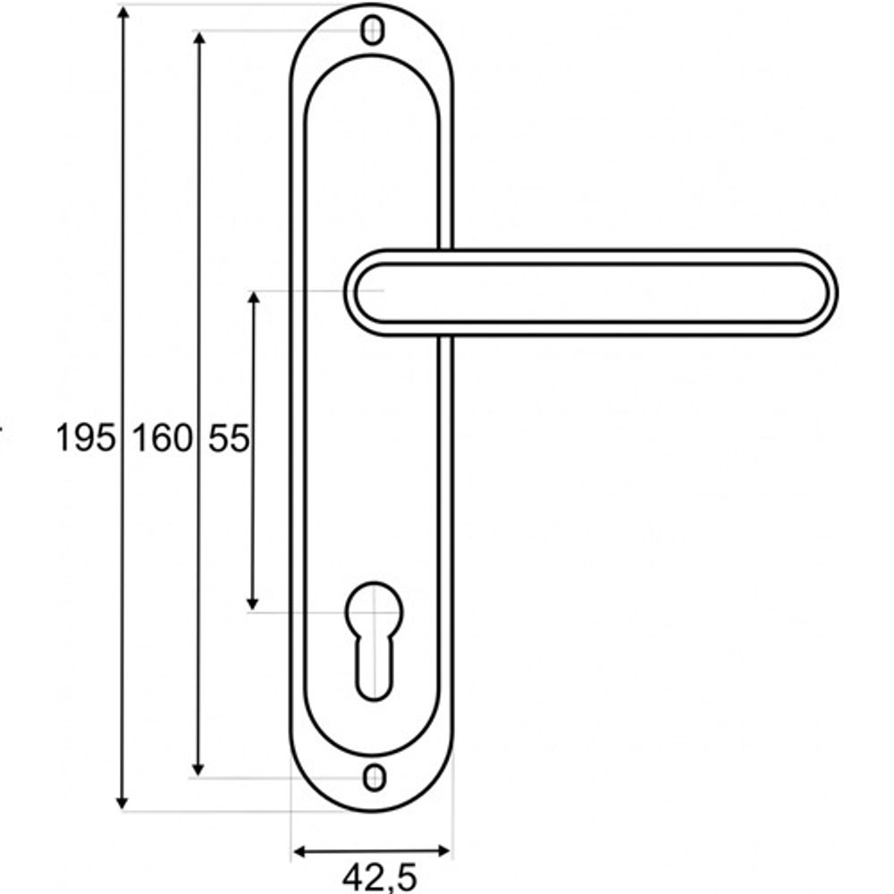 Ручки на планке VETTORE 55.325 CP хром