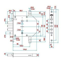 Замок врезной ЭЛЬБОР 1.05.42 Базальт