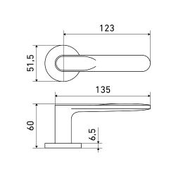 Ручка раздельная АЛЛЮР АРТ ДОНАТА SN мат.никель